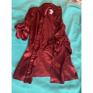 Charlotte Russe Small Polyester Burgundy Pajama Top